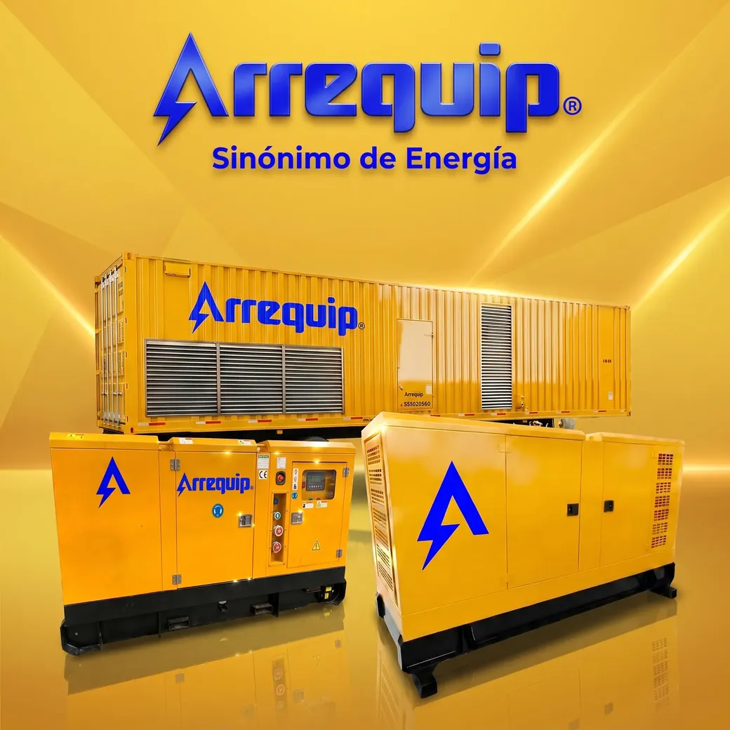 Flota de generadores Arrequip: grupo electrógeno en container de 1500 kVA y dos generadores silenciosos estacionarios